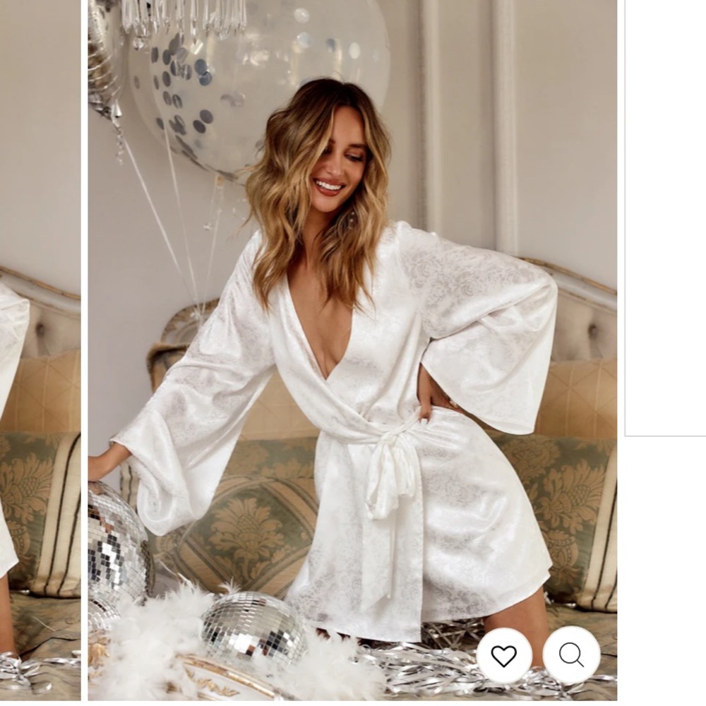 12th Tribe white floral kimono dress